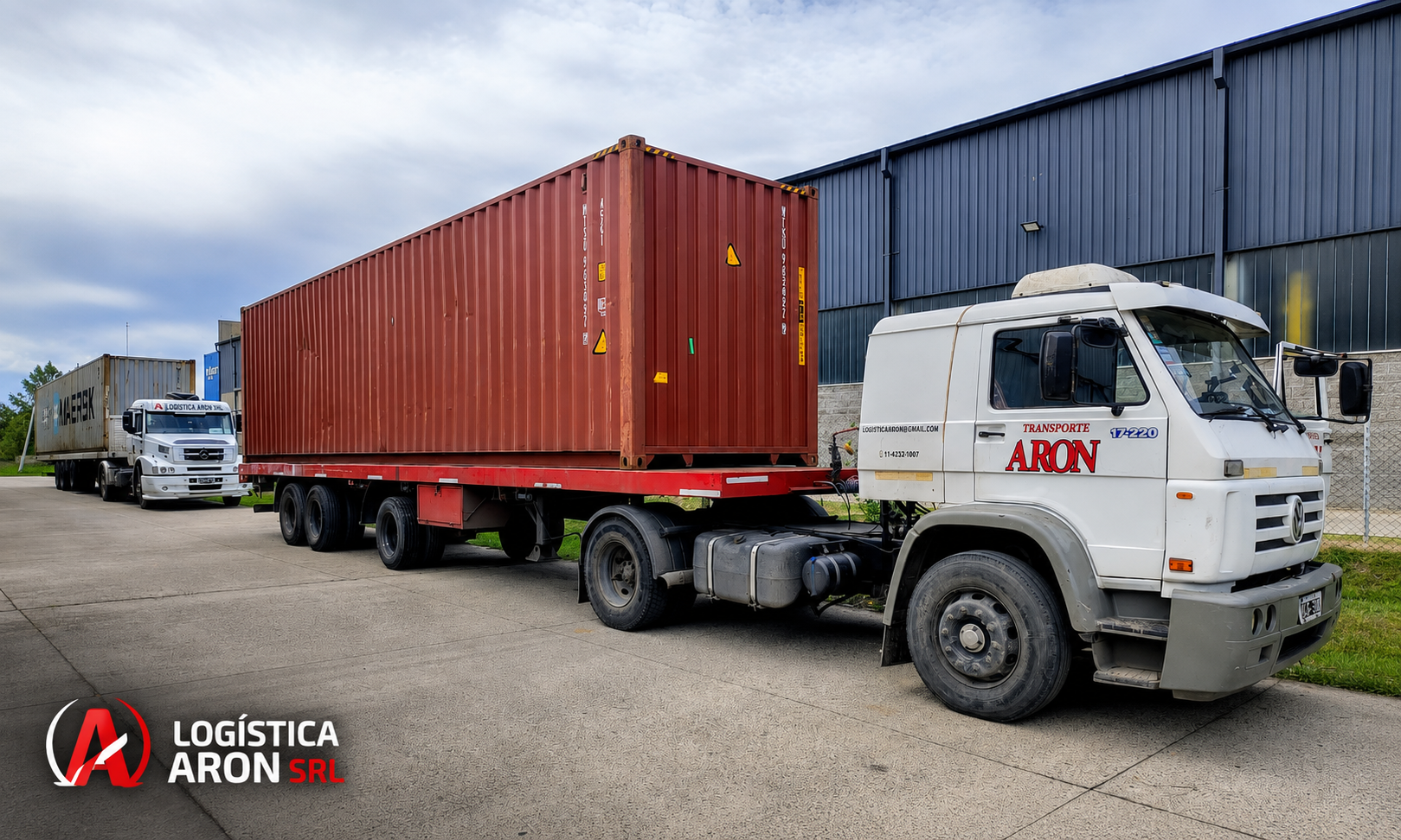 Unidad de la flota de Aron Logística para distribución y transporte